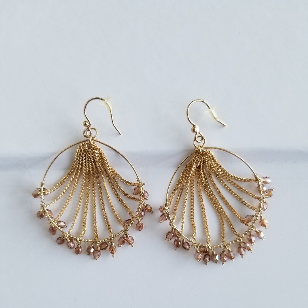 Smokey Quartz Vermeil Hoop Earrings